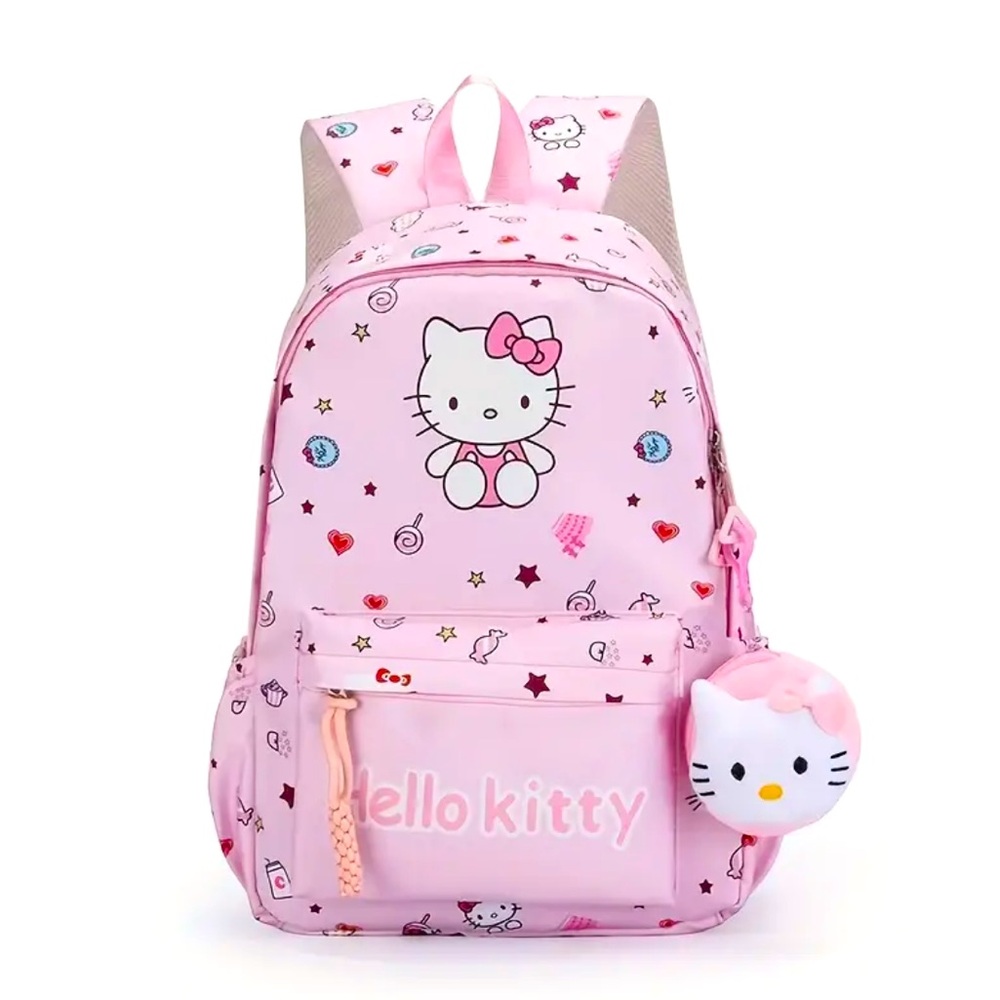 🆕 Hello Kitty Sanrio Authorized Large Capacity Backpack With Cartoon Coin Purse